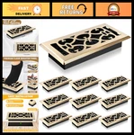 10 Pack 4x10 Inch Heavy Duty Bronze Floor Vent Covers - Adjustable Air Flow Gril. Fixed Price $146.99.