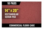 Square Scrub Red Scrubbing Floor Pad 14x20 Rectangular 10/case Ss P1420sqp. Fixed Price $258.99.