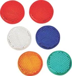 New Hyko Cmr-10 Pack (6) 1 1/4" Colored Round Press On Reflectors. Fixed Price $2.69.