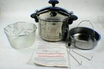 Magefesa 8 Liter Induction 18/10 Stainless Steel Pressure Cooker 8.4 Qt. Fixed Price $79.95.