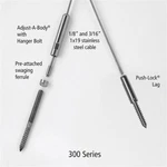 Ultra-tec Ca300-md/30 30 Ft Adjust-a-body 3/16" Cable Rail Kit W/hanger Bolt To. Fixed Price $187.31.