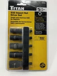 Titan 15220 Sae Impact Grade Nutsetter Set (5 Pieces) Nut Driver 1/4"-1/2" Size. Fixed Price $12.99.