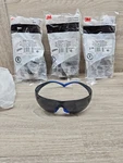 (3) 3m Securefit Safety Glasses Sf402sgaf-blu, Blue/gray (new Guaranteed). Fixed Price $28.00.