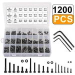 1200pcs M2 M3 M4 Hex Socket Screws Bolts Nuts, Heavy Duty Fastener Hardware Set. Fixed Price $15.99.
