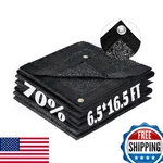 Love Story 6.5x16.5ft 70% Black Shade Cloth Sun Net With Grommets Sunblock. Fixed Price $36.93.