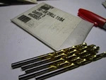 11/64" X 3-1/4" Oal 135 Split Tin High Speed Steel Straight Jobber Drill Qty 5. Fixed Price $20.00.