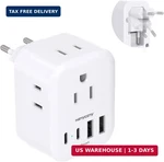 European Travel Plug Adapter, Hanycony Foldable International Power Typ. Fixed Price $9.73.
