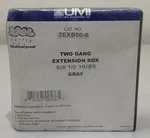 Umi Two Gang Extension Box Six 1/2 Hubs Gray 2exb50-6. Fixed Price $18.00.