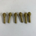 Lot Of 6 Western Enterprises Barbed Hose Nipple Barb Brass. Fixed Price $12.46.