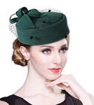 Z&x British Vintage Wool Felt Pillbox Hat Ladies Church Derby Winter Fascinat.... Fixed Price $41.45.