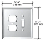 Crl Gmp7c Clear Duplex And Toggle Combo Glass Mirror Plate. Fixed Price $24.68.