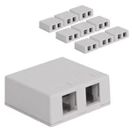 Icc 2 Port Surface Mount Box In White, Works With Slim And Wide Profile Keyst.... Fixed Price $22.26.