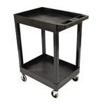 Luxor Sec11-b 24" X 18" Plastic Utility Tub Cart - Two Shelf Black New. Fixed Price $65.00.