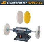 Powertec Bf800c Slow Speed & Long Shift Bench Buffer Polisher, 2 Extra Wheels. Fixed Price $169.99.