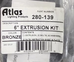 Atlas Lighting 6'' Extrusion Kit 280-139. Fixed Price $30.00.