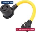 Onetak Nema Right Angle 5-20p To 10-30r 120v 20 Amp 3 Prong Male Plug. Fixed Price $42.84.