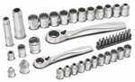 Titan 17441 1/4-inch & 3/8-inch Drive 41-piece Exodrive Set, Silver. Fixed Price $98.18.
