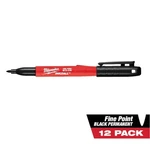 Set 12 Pack Milwaukee Inkzall Jobsite Permanent Durable Marker Fine Point Black. Fixed Price $14.45.
