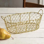 Colonial Tin Works Oval Chicken Wire Basket Small Decorative Farmhouse Center.... Fixed Price $61.79.