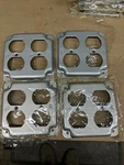4-raco Square Steel Electrical Cover For 2 Duplex Receptacles Gray Nos. Fixed Price $23.00.