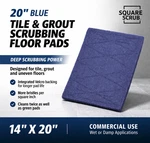 Square Scrub Tile Grout Floor Pad 14x20 Blue Heavy Duty Ssp1420tgb. Fixed Price $259.88.