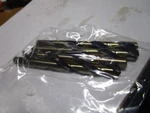 23/64" Hi-molybdenum Steel 135 Split Pt Black & Gold Finish Jobber Drill Qty 4. Fixed Price $20.00.
