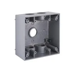 2-gang Weatherproof Box, (5) 3/4 In. Threaded Outlets, Gray - 5345-0. Fixed Price $26.13.