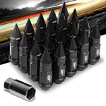 J2 Black Open Knurled End Acorn+spike Cap 25mm Od/80mm M12 X 1.50 Lug Nuts. Fixed Price $56.99.