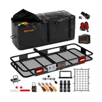 Mockins 60"x20"x6" Heavy Duty Trailer Hitch Cargo Carrier W/ 20 Cuft Waterpro.... Fixed Price $292.62.