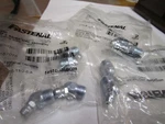 Dynaflo 1/8"-27 45 Steel Zinc Grease Fitting With Ball Check Qty 8. Fixed Price $10.00.