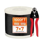 1000ft 1/8" Black Stainless Steel Cable Kit For Deck Railing, Premium T316, 7.... Fixed Price $149.40.