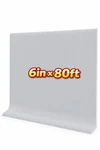Pro Flex Gray Vinyl Wall Base 6inx80ft, Strong Peel And Stick Adhesive Baseboard. Fixed Price $92.15.