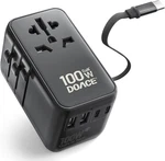 Doace Universal Travel Adapter, 100w Gan 3.0 European Plug Adapter Wit.... Fixed Price $49.53.