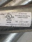 Southwire E160590, 14 1-1/4" X 45 Electrical Rigid Conduit Elbow, Qty:16. Fixed Price $85.00.
