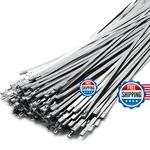 304 Stainless Steel Heavy Duty Self-locking Metal Zip Ties 11.8" 500 Pcs. Fixed Price $57.19.