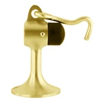 Polished Brass Floor Mounted Heavy-duty Door Stop With Hook And Holder. Fixed Price $28.65.