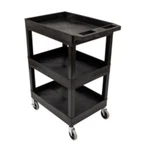 Luxor Sec111hd-b Plastic Utility Cart W/ Hd Casters, 24" X 18", Black. Fixed Price $182.87.