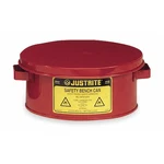 Justrite 10375 Bench Can 1 Gal Steel Can, Plunger, 7 1/2 In Dasher Plate. Fixed Price $89.14.
