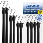 Bolvixor Bungee Cords With Hooks 10 Pack 10", 15", 21", 31" Heavy Duty Epdm.... Fixed Price $27.85.