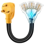 Kanayu 30 Amp To 20 110v Rv Distribution Adapter Yellow And Black. Fixed Price $27.71.