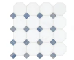 Msi Azula Floret 12"x12" Polished Marble Mosaic Tile Sheet Blue White Wall Floor. Fixed Price $19.99.