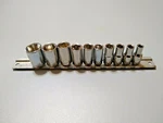 Blue Point Blps14316 To Blps14916, 1/4" Dr 10pc. Shallow 6pt. S.a.e. Socket Set. Fixed Price $84.59.