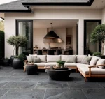 Msi Montauk Large Format Gauged Black Slate Tile, 18 In. X 36 Infloor/wall. Fixed Price $292.25.