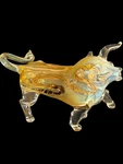 Spectacular Hand Blown Glass Raging Bull Water Pipe Unused. Fixed Price $147.20.