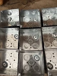 4-11/16" Raco 258 Steel Square Outlet Box, Ground Bump, 1" Side Knockouts. Fixed Price $7.00.