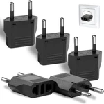 6 Pack Us To Europe Plug Adapter, Type C European Travel Outlet Wall Po. Fixed Price $13.78.