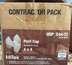 (box Of 25) Mitek Usp Post Cap C44-tz Triple Plate Zinc 4 X. Fixed Price $49.95.