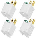 4 Pack 3 Prong To 2 Outlet Adapter Polarized Grounded Wall Plug White Set. Fixed Price $12.99.