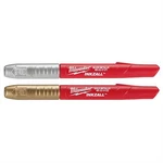 48-22-3123milwaukee Tool 2pk Inkzall Silver/gold Metallic Fine Point Marker. Fixed Price $12.41.