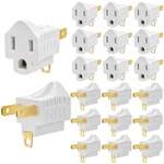 Zeayea 20 Pack 3 Prong To 2 Adapter, Polarized Grounding White. Fixed Price $22.57.
